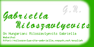 gabriella miloszavlyevits business card